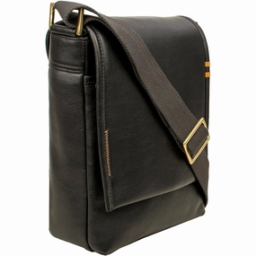 Flash Discount Today Hidesign Seattle Unisex Leather Crossbody Messenger Bag Black
