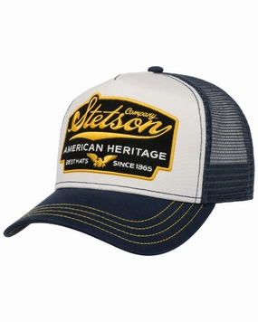 Shop Smart Save Hot Offer Event Stetson American Heritage Blue White Trucker Cap