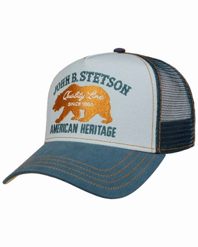 Stetson Jbs Bear Blue Trucker Cap Limited Time Hot Deal Special Occasion Discount