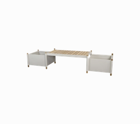 Sticks bench incl. 2 plantersmatching patio bench for outdoor dining set