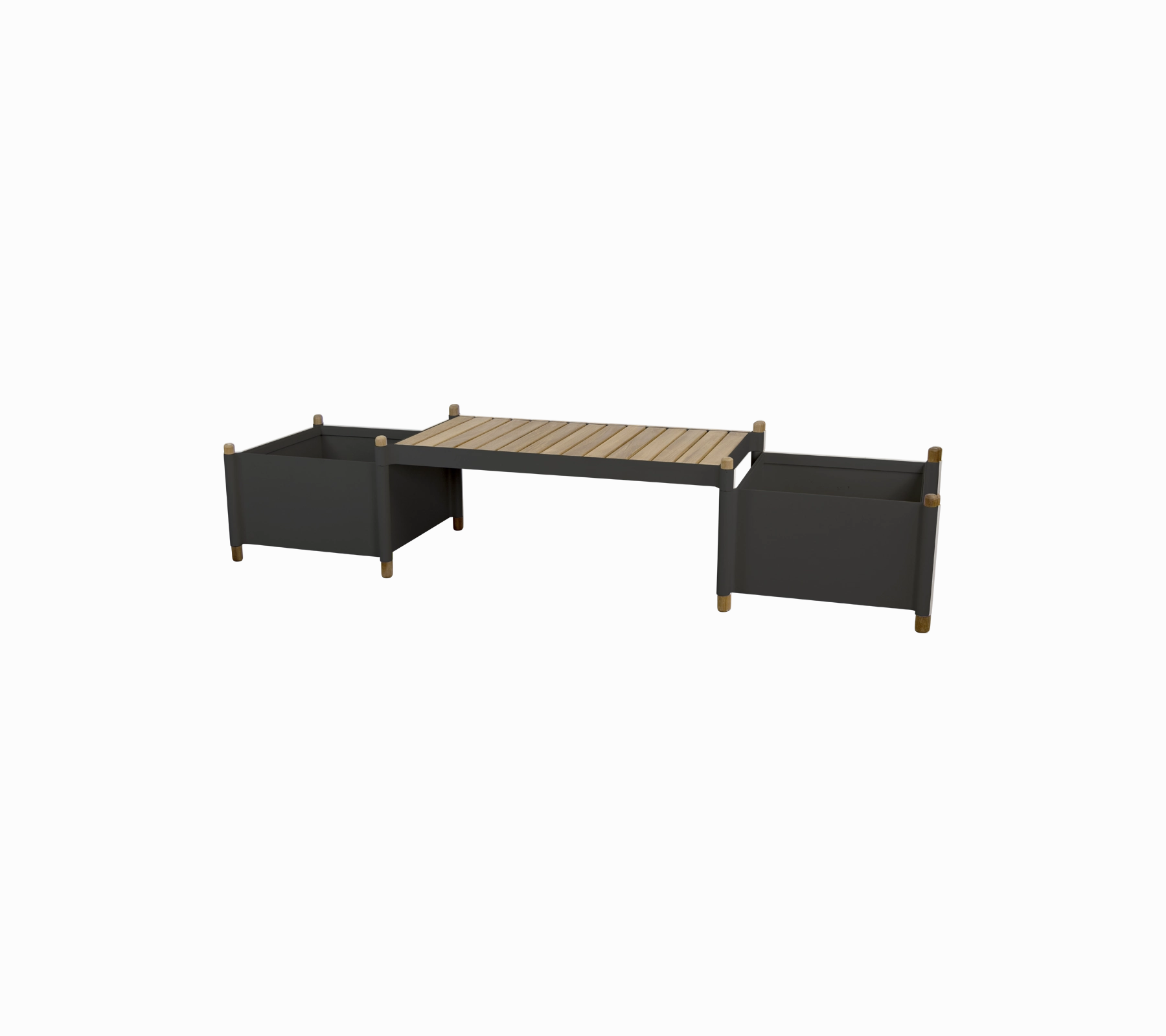 Sticks bench incl. 2 planters