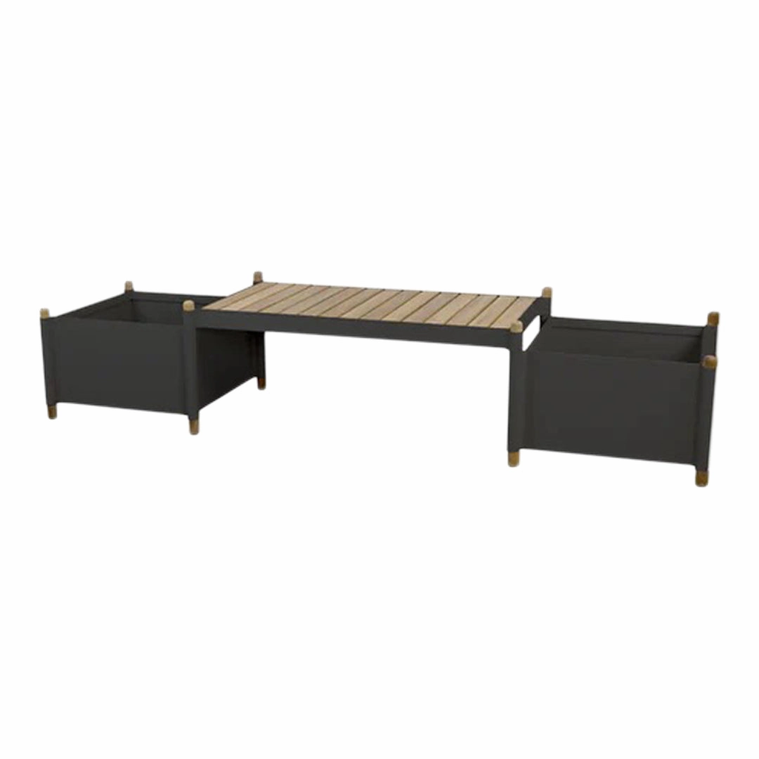 Sticks Outdoor Bench w/ PlantersDurable outdoor patio accessories
