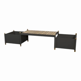 Sticks Outdoor Bench w/ PlantersDurable outdoor patio accessories
