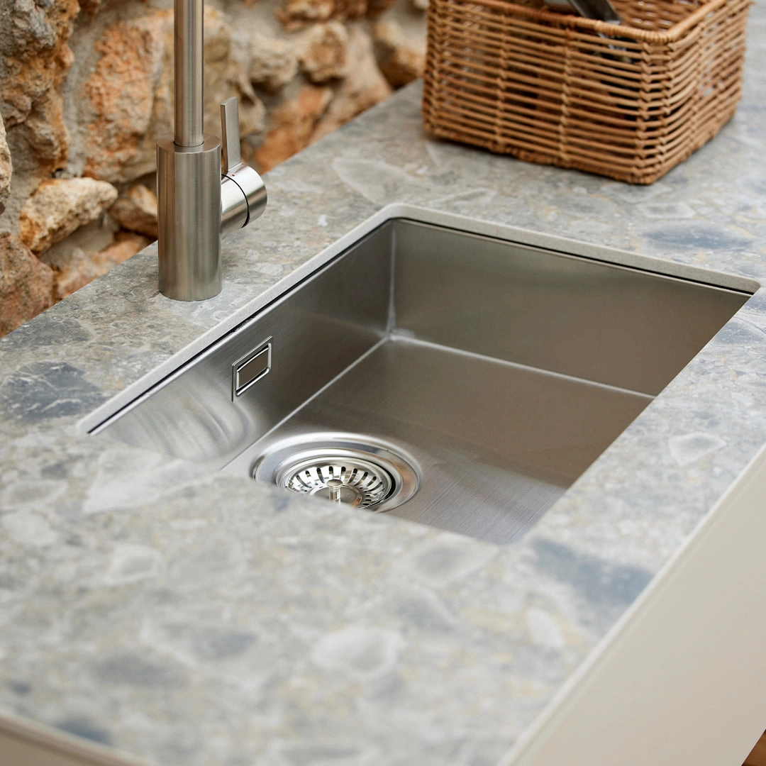 Sticks Outdoor Kitchen Module w/ Steel Sink & Ceramic Countertop