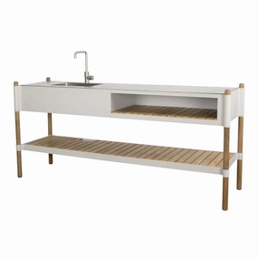 Sticks Outdoor Kitchen Module w/ Steel Sink & CountertopDurable outdoor patio accessories