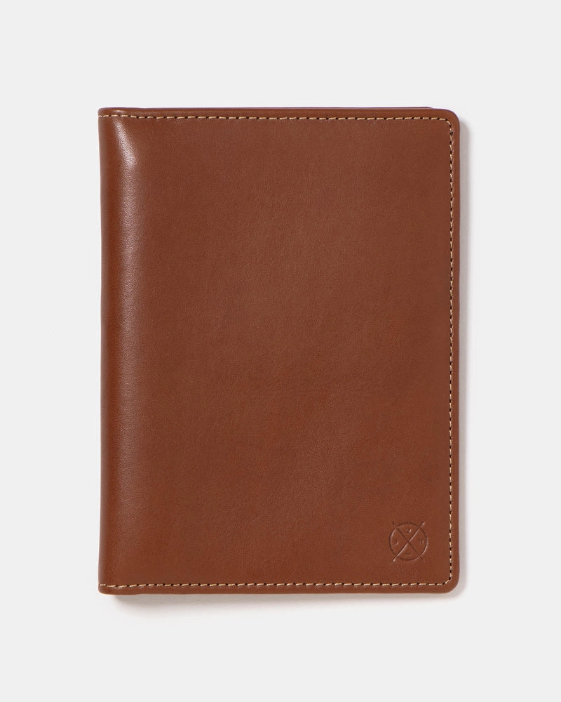 Flash Sale Alert Now Grab the Deal Now Stitch & Hide Leather Atlas Passport Holder Travel Wallet - Classic Collection - Maple Brown