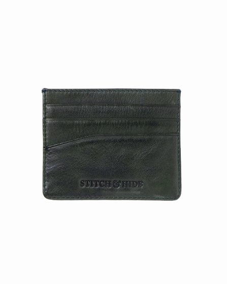 Perfect Gift Offer Special Steal Event Stitch & Hide Leather Clovelly Card Holder Petrol Green
