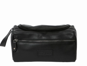 Special Deals Online Stitch & Hide Leather Jett Toiletry Bag Black