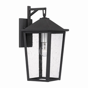 Stoneleigh One Light Outdoor Wall Mount Mottled BlackOutdoor wall sconces with motion sensor