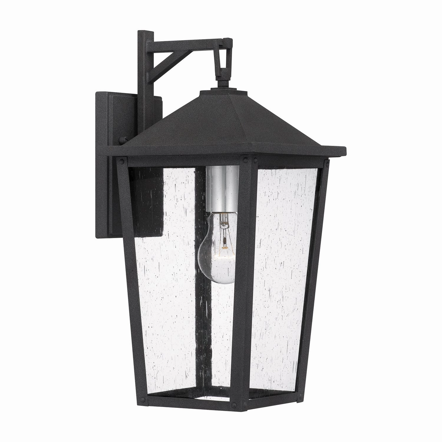 Stoneleigh One Light Outdoor Wall Mount Mottled BlackOutdoor wall sconces with motion sensor