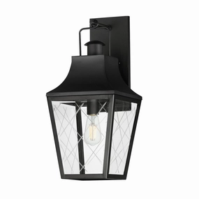 Storybook One Light Outdoor Wall Sconce BlackOutdoor wall sconces with motion sensor