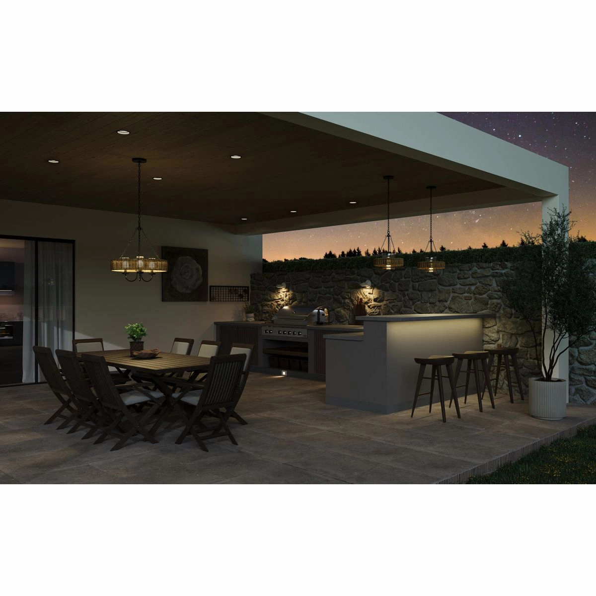 Strata Led LED Wall Lantern White