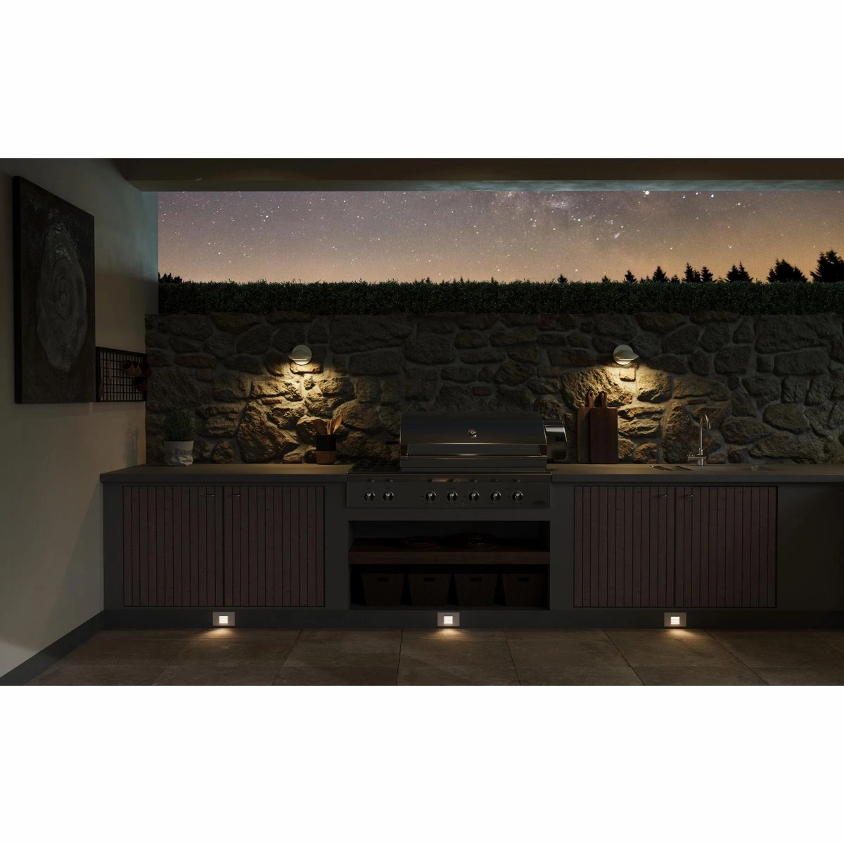 Strata Led LED Wall Lantern White