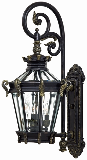 Stratford Hall Four Light Wall Mount Heritage W/ Gold HighlightsOutdoor wall sconces with motion sensor