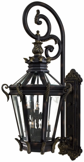 Stratford Hall Nine Light Wall Mount Heritage W/ Gold HighlightsOutdoor wall sconces with motion sensor