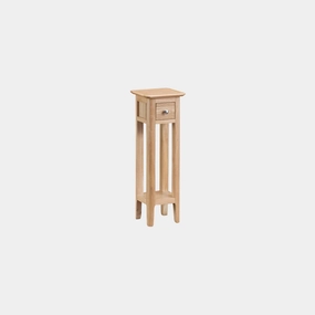 Suffolk - 1 Drawer Plant Stand In Oak Finishoutdoor side table for patio furniture