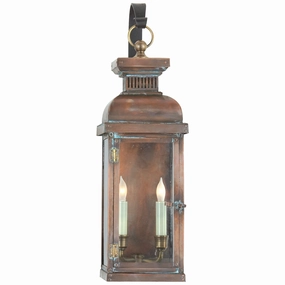 Suffork Two Light Wall Lantern Natural CopperOutdoor wall sconces with motion sensor