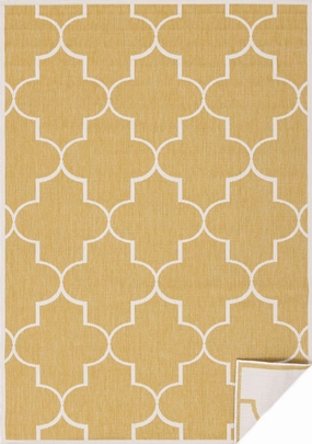 Summer Breeze 5'3" x 7'7" Outdoor Reversible Geometric Rug - Yellow, Whiteoutdoor patio furniture set