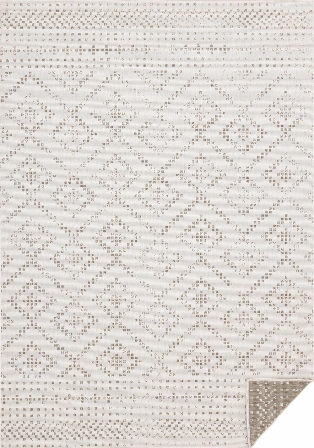 Summer Breeze 6'7" x 9'6" Outdoor Reversible Diamond Pattern - Beige, Creamoutdoor patio furniture set