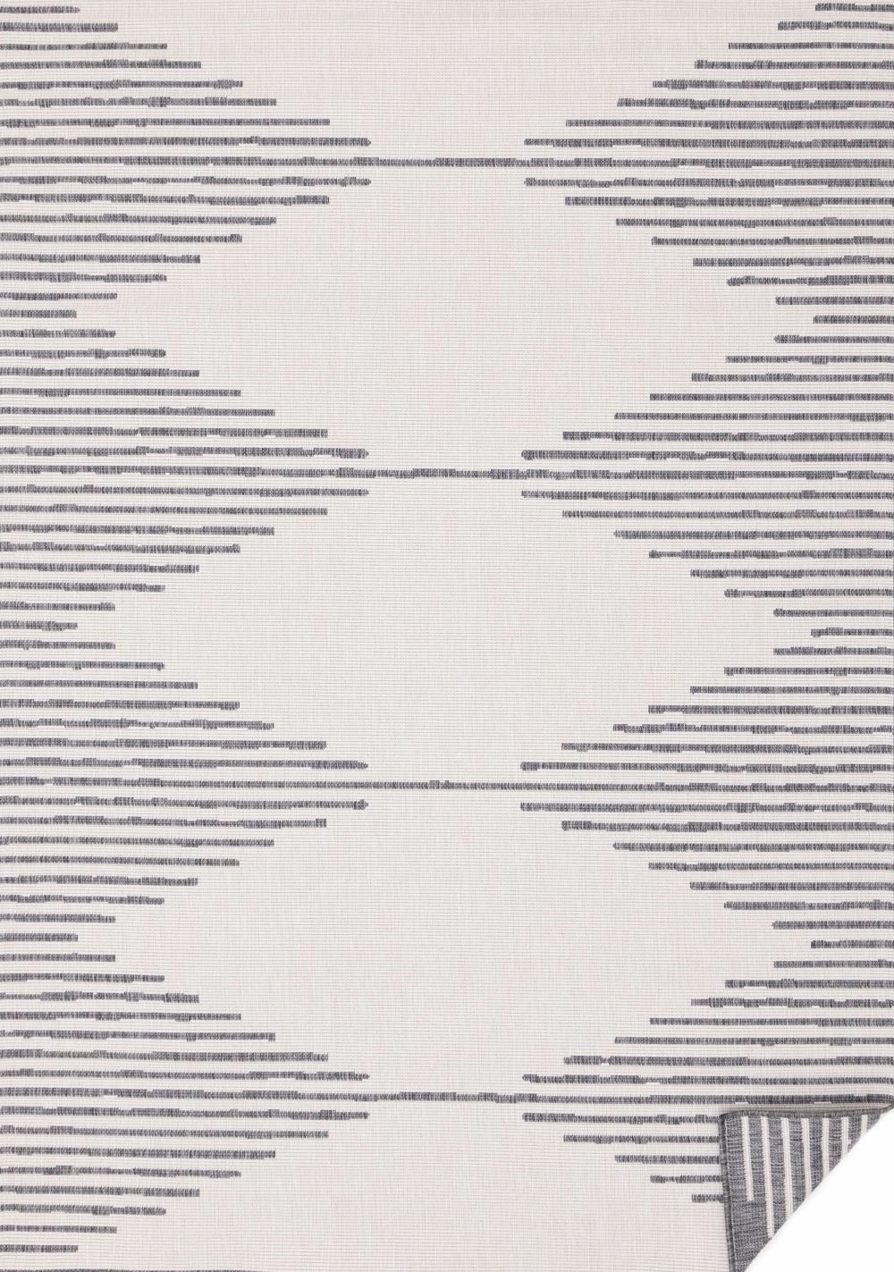 Summer Breeze 6'7" x 9'6" Outdoor Reversible Rug Triangles - Grey, Creamoutdoor patio furniture set