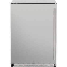 Summerset 24" 5.3 Cu. Ft. Deluxe Outdoor Rated Compact Refrigerator outdoor beverage cooler with wheels