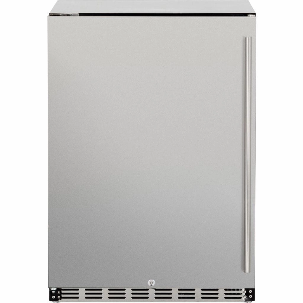 Summerset 24" 5.3 Cu. Ft. Deluxe Outdoor Rated Compact Refrigerator outdoor beverage cooler with wheels