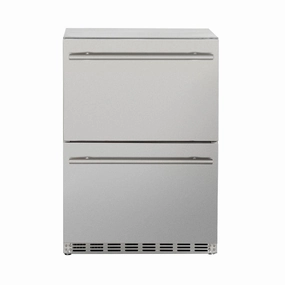 Summerset 24" 5.3 Cu. Ft. Outdoor Rated 2-Drawer Deluxe Refrigerator SSRFR-24DR2 outdoor beverage cooler with wheels