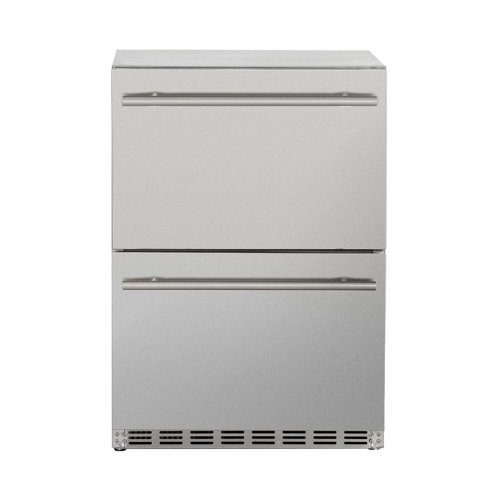 Summerset 24" 5.3 Cu. Ft. Outdoor Rated 2-Drawer Deluxe Refrigerator SSRFR-24DR2 outdoor beverage cooler with wheels