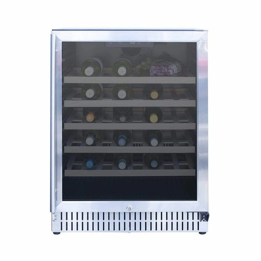 Summerset 24" Outdoor Rated Wine Cooler SSRFR-24 outdoor beverage cooler with wheels