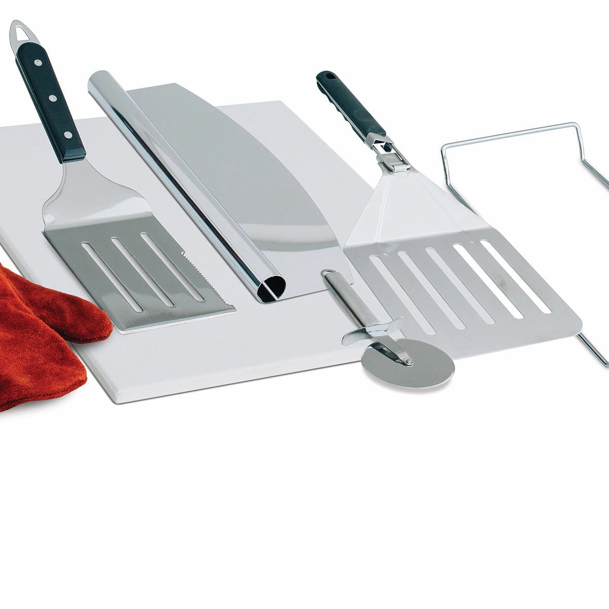 Summerset 8 Piece Outdoor Oven Pizza Stone Kit - SSTOAK-1Stainless steel BBQ tool set