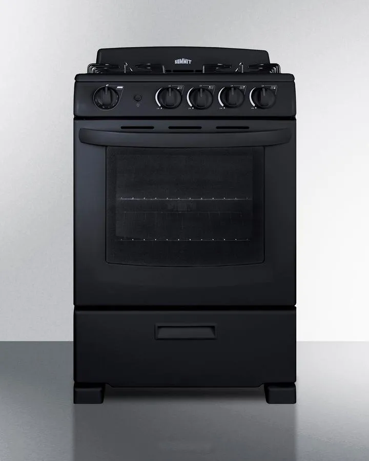 Summit RG2402B 24" Wide Gas Range