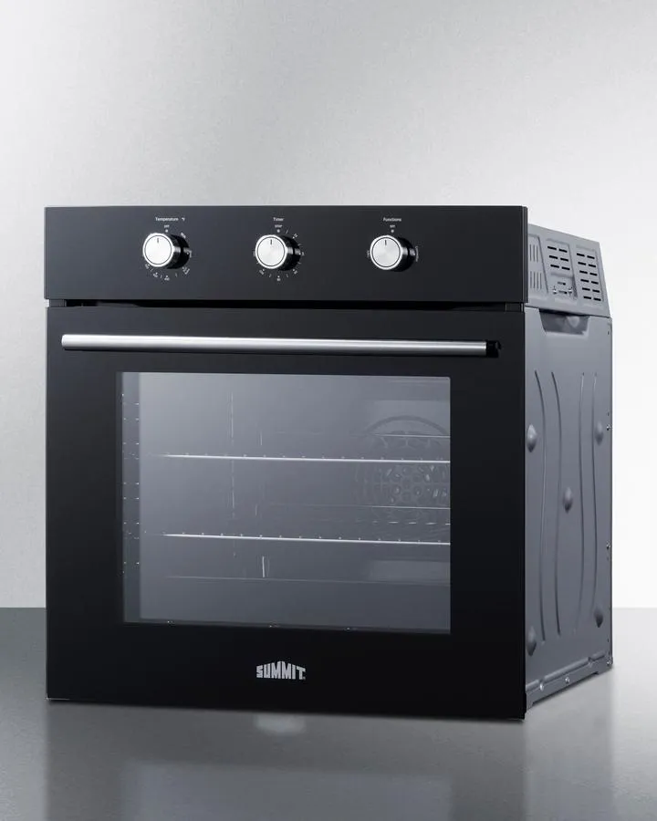 Summit SGW241BK 24" Wide Gas Wall Oven
