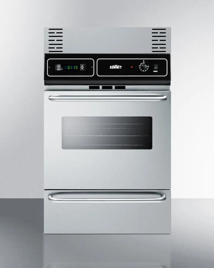 Summit TTM7212BKW 24" Wide Gas Wall Oven