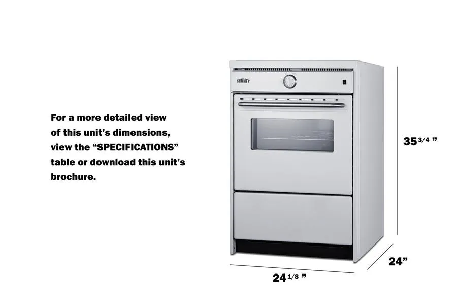 Summit WEM665W 24" Wide Induction Range