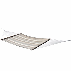 Sunbrella Quilted Spreader Bar Hammock - Dove outdoor hammock with stand and canopy