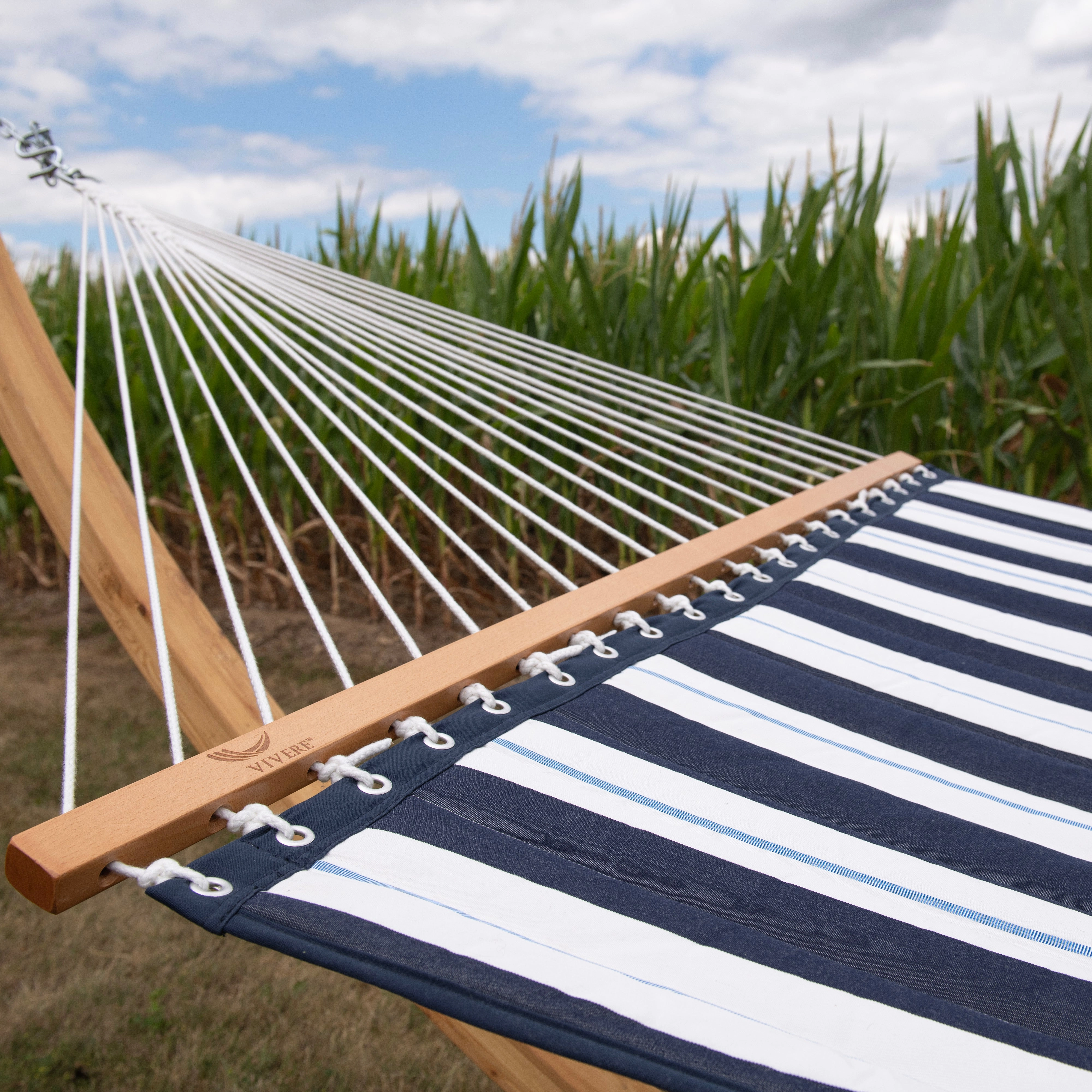 Sunbrella Quilted Spreader Bar Hammock - Harbour