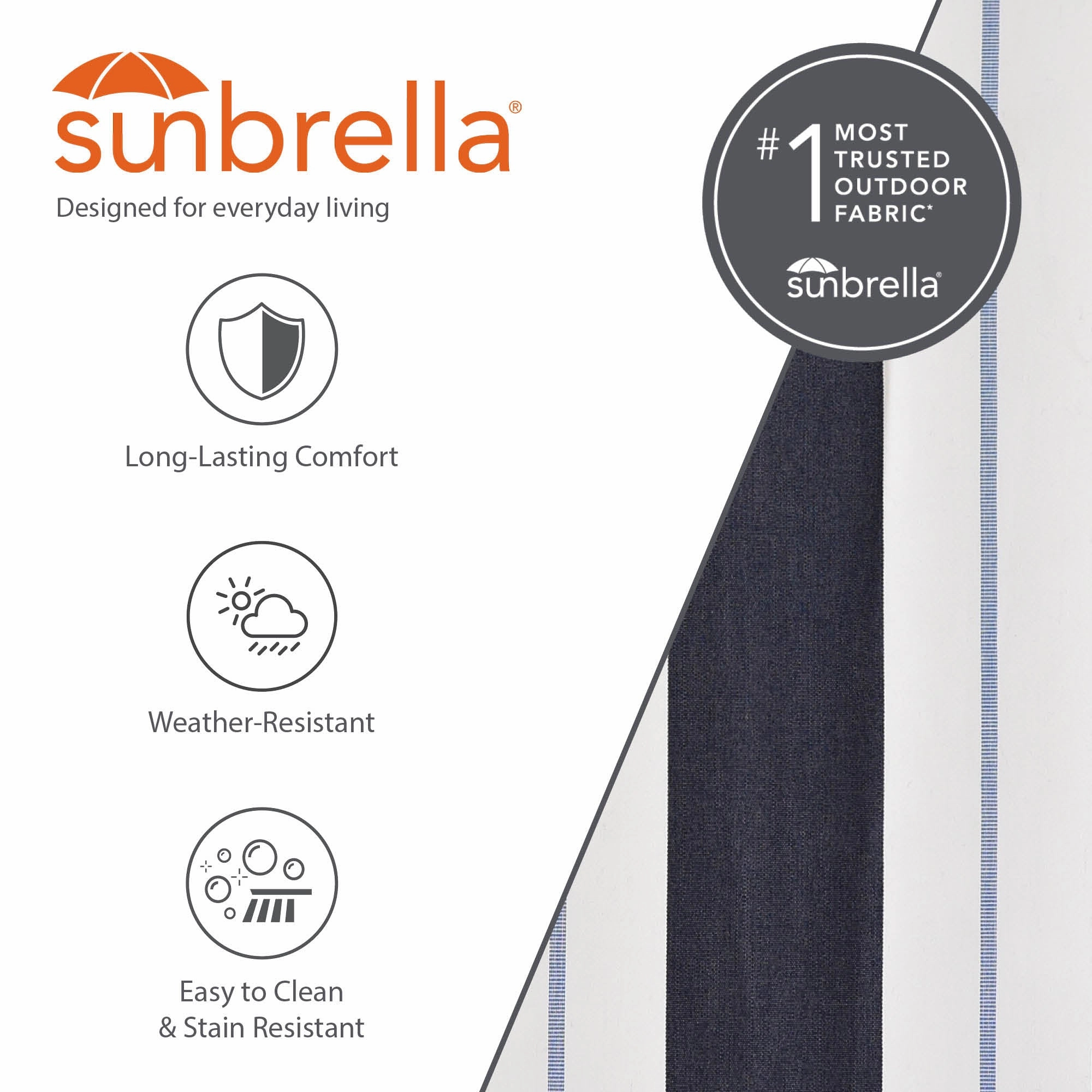 Sunbrella Quilted Spreader Bar Hammock - Harbour