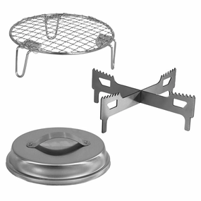 Sunnydaze 3-Piece Stainless Steel Smokeless Fire Pit Accessory Kitportable outdoor fire pit with lid