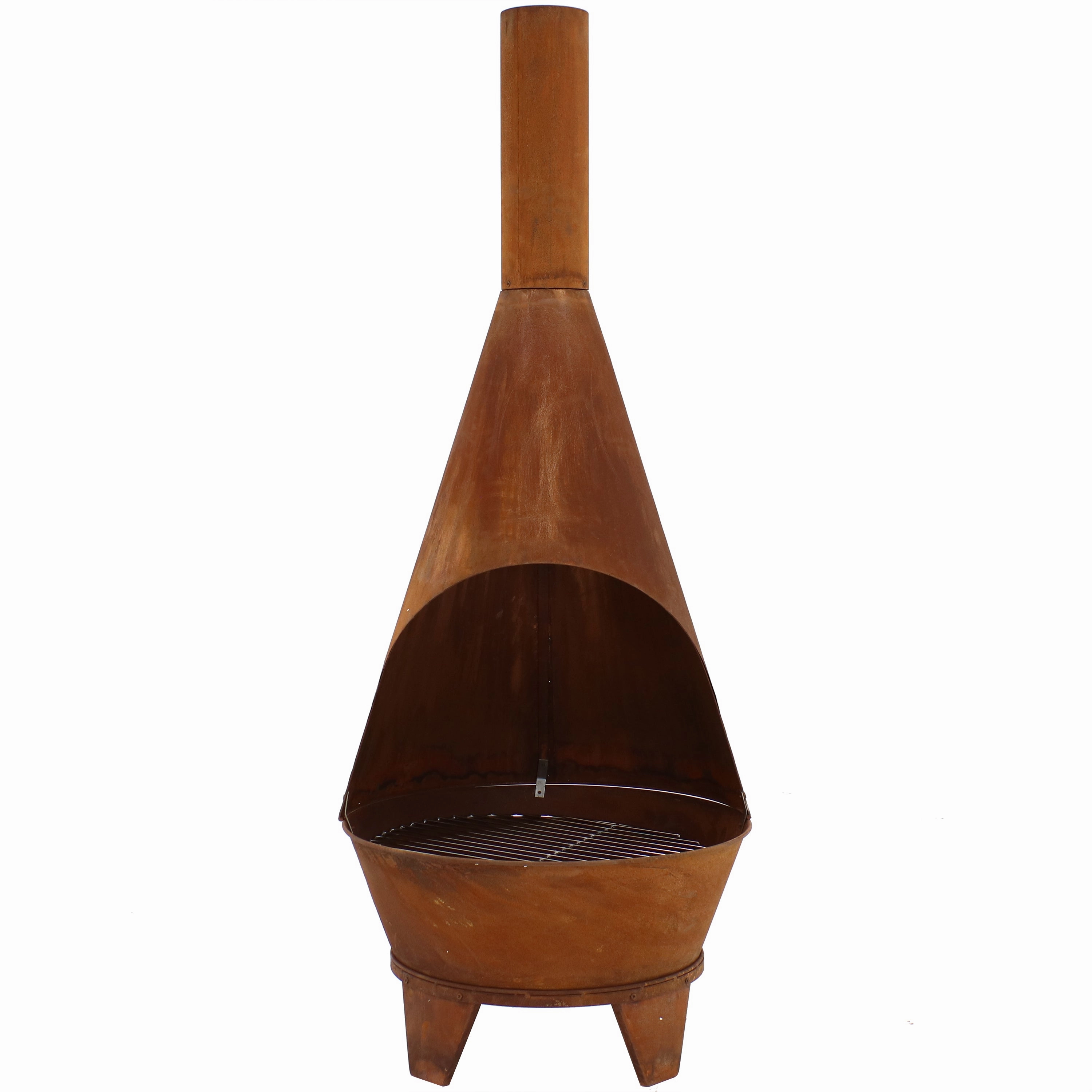 Sunnydaze 6' Wood-Burning Chiminea Fire Pit - Rustic