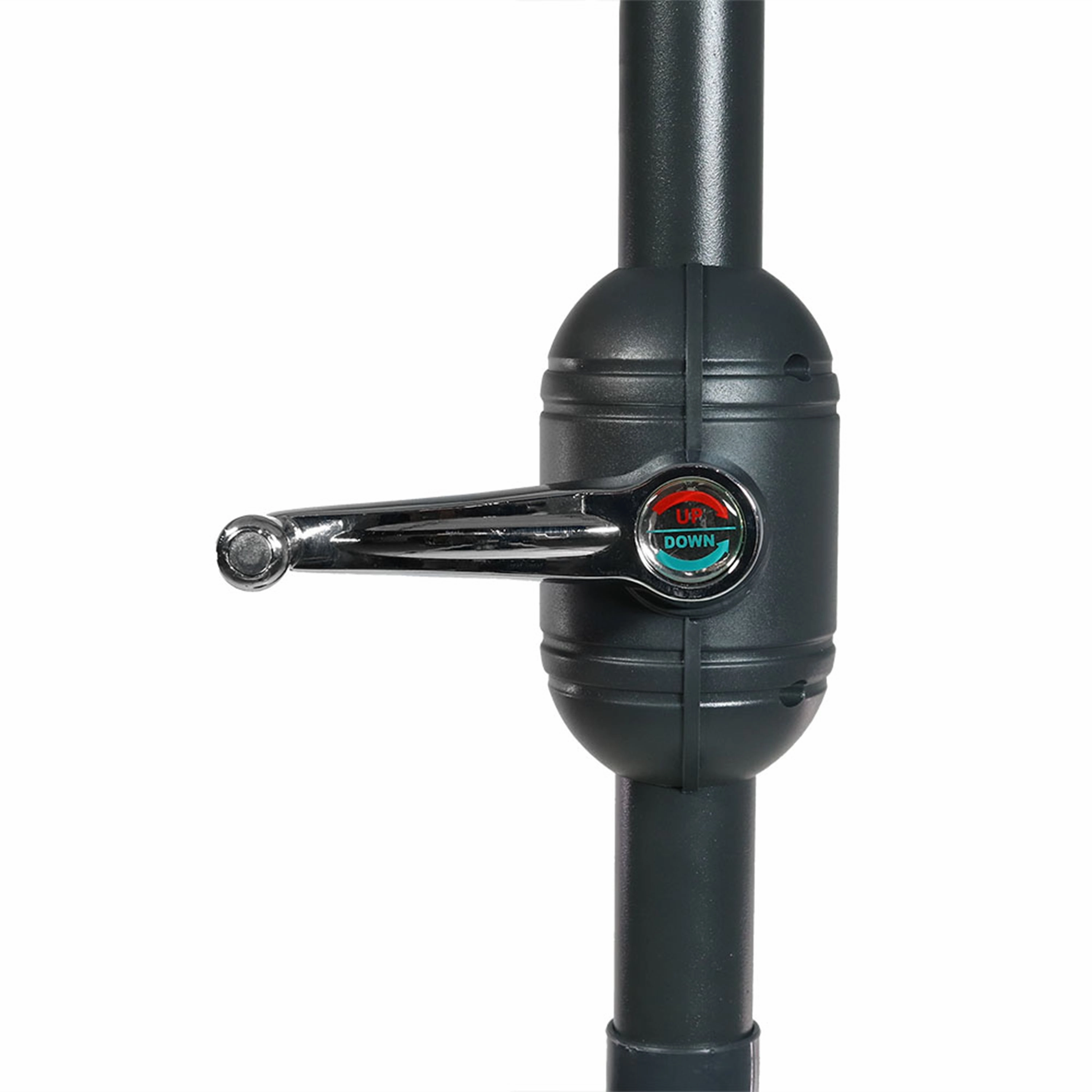 Sunnydaze 9' Striped Patio Umbrella with Push Button Tilt and Crank