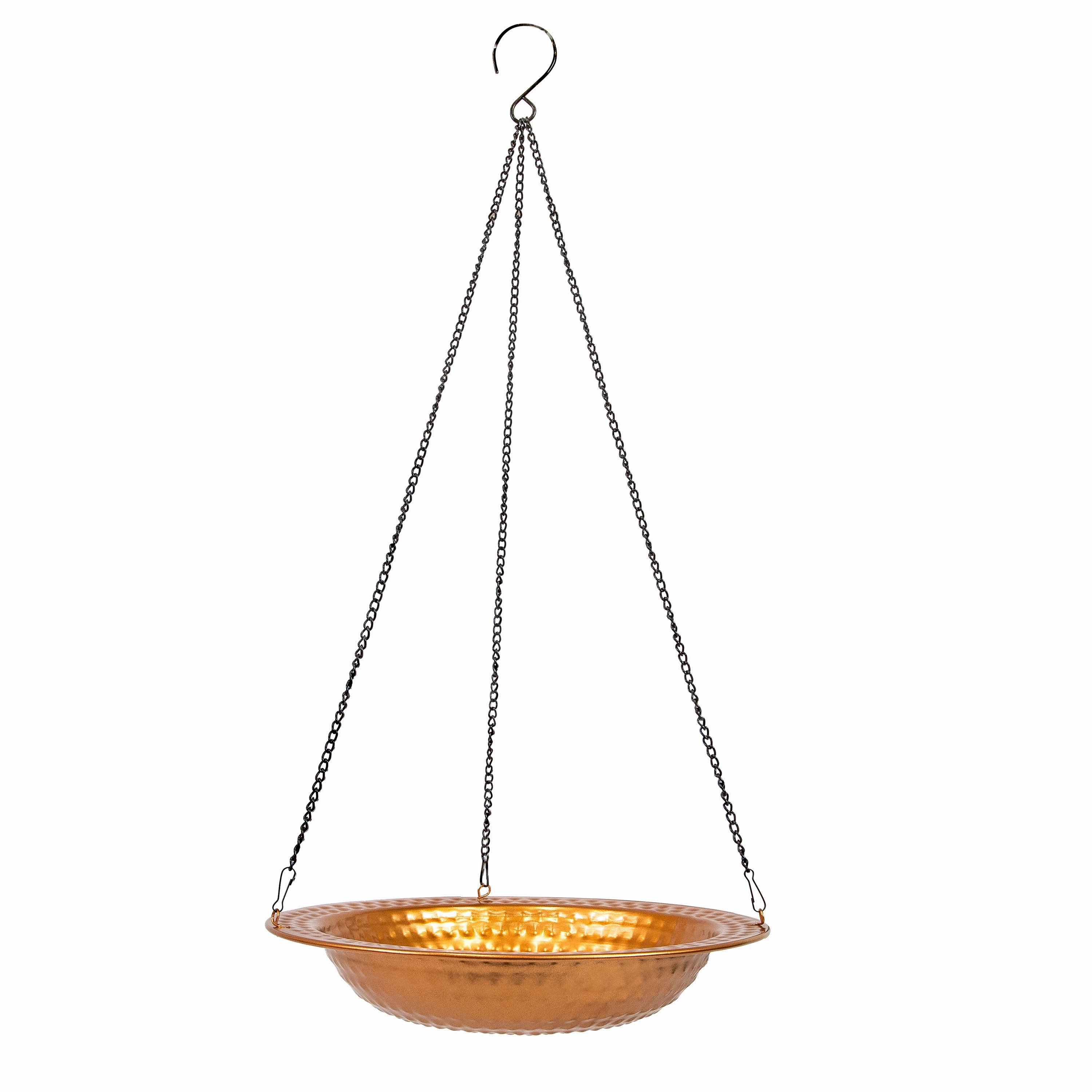 Sunnydaze Copper Bird Bath or Bird Feeder - 12" Diameteroutdoor garden decorative ornaments