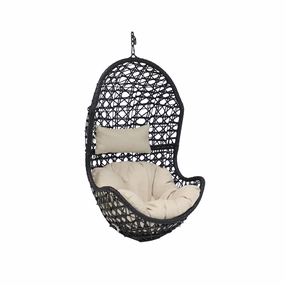 Sunnydaze Cordelia Outdoor Hanging Egg Chair with Cushionoutdoor patio furniture set