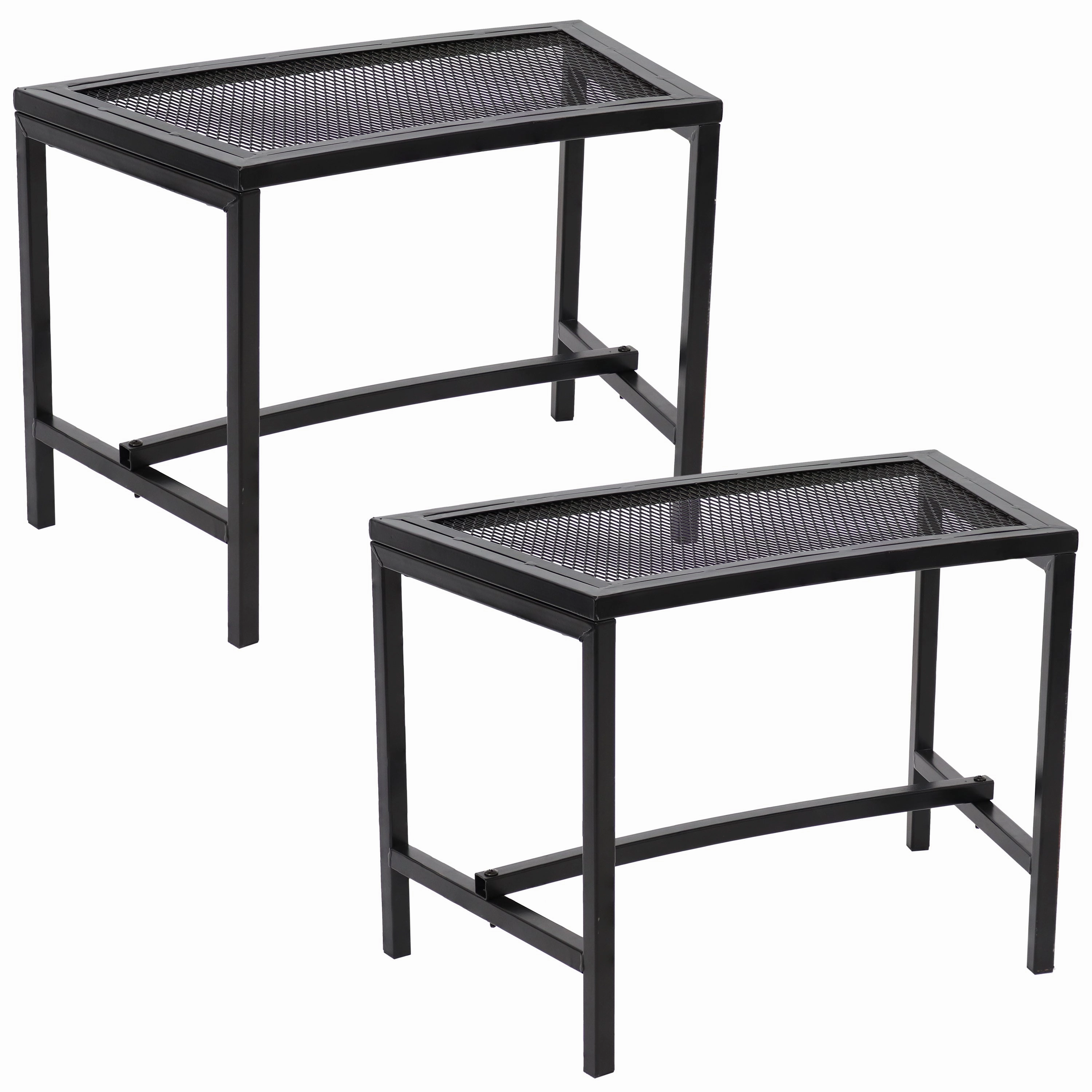 Sunnydaze Curved Outdoor Bench - Mesh Metal Patio Benchoutdoor patio furniture set