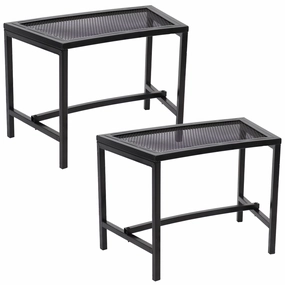 Sunnydaze Curved Outdoor Bench - Mesh Metal Patio Benchoutdoor patio furniture set