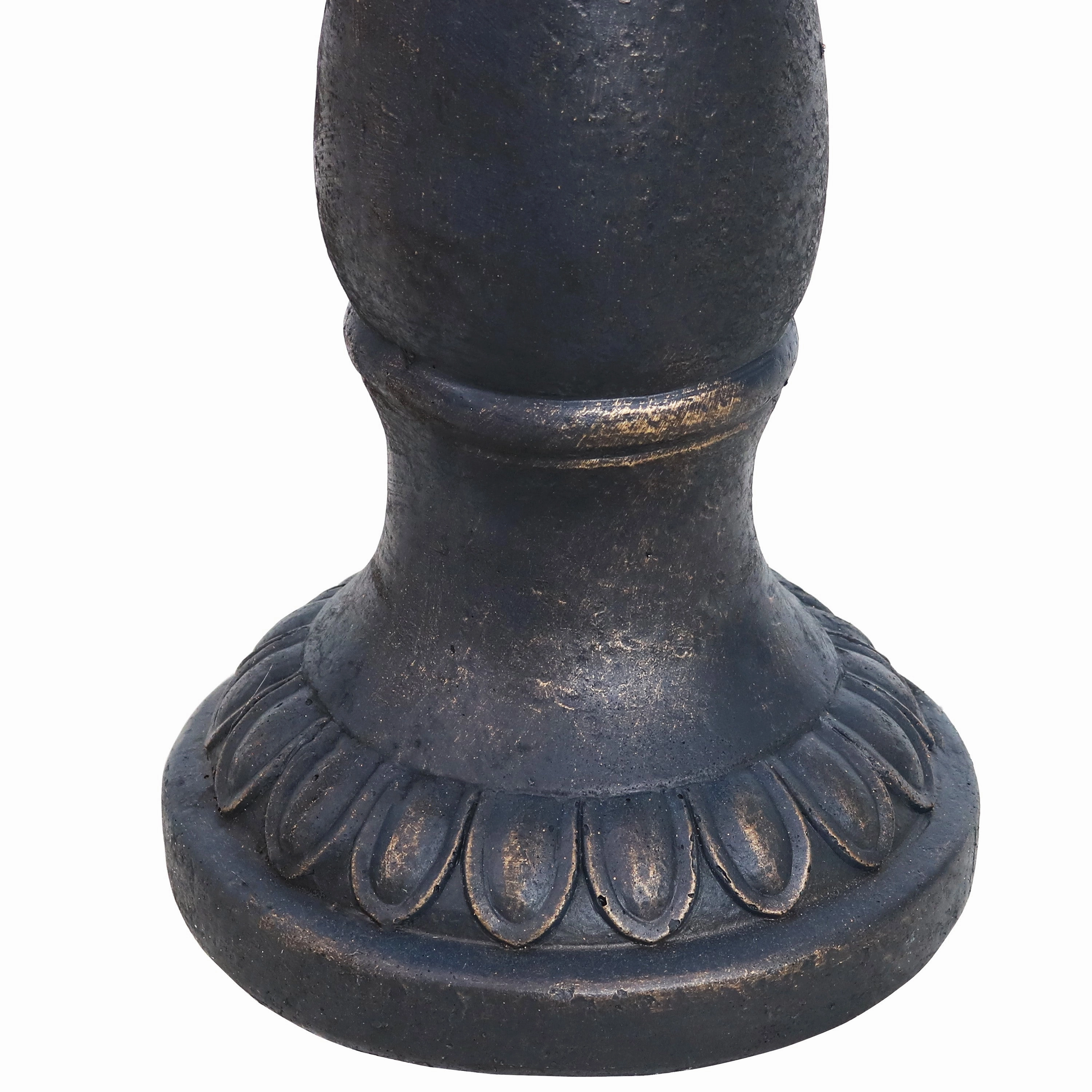 Sunnydaze Faade du Soleil Reinforced Concrete Bird Bath - 26"
