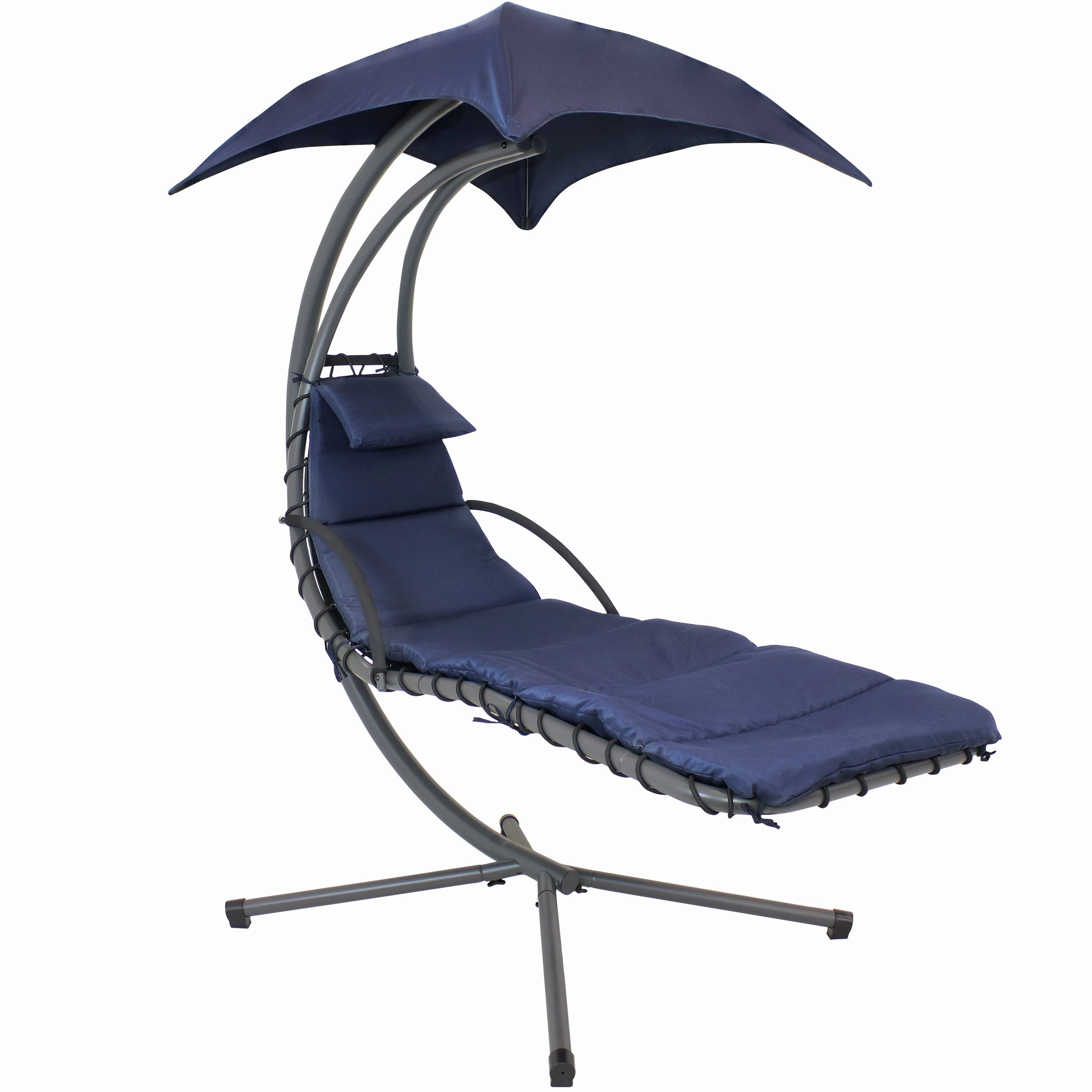 Sunnydaze Floating Chaise Lounge Chair with Umbrella