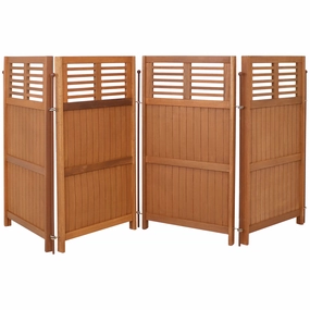 Sunnydaze Folding Outdoor Wood Privacy Screen - 44" Houtdoor patio furniture set