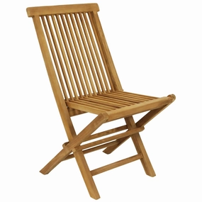 Sunnydaze Hyannis Teak Outdoor Folding Patio Chair with Slat Backoutdoor patio furniture set