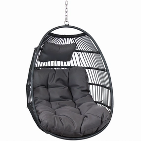 Sunnydaze Julia Outdoor Hanging Egg Chair with Cushionsoutdoor patio furniture set