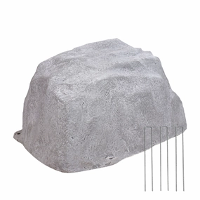 Sunnydaze Low-Profile Artificial Landscape Rock Cover with Stakesoutdoor garden decorative ornaments